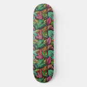Baumfrosch-Träume Nahtloses Oberflächenmuster Skateboard (Vorderseite)