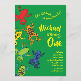 Baumfrösche Niedliche Einladungen zum 1. Geburtsta