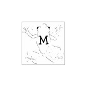 Baumfrösche Niedliche Kid-Monogramm-Initial Gummistempel (Prägung)