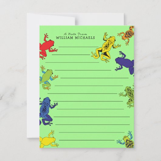 Baumfrösche Niedliche Kidskarte Dankeskarte (Vorderseite)