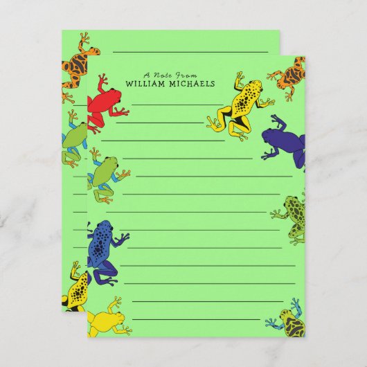 Baumfrösche Niedliche Kidskarte Dankeskarte (Vorne/Hinten)