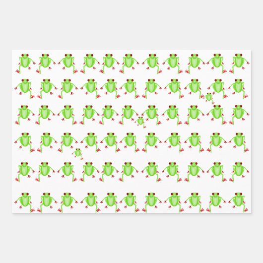 Baumfrösche Wrackpapier Geschenkpapier Set (Vorderseite 3)