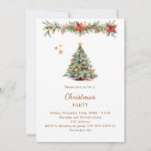 Baumgarten Rote Florale QR Code Weihnachtsgebäck P Einladung (Vorderseite)