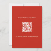 Baumgarten Rote Florale QR Code Weihnachtsgebäck P Einladung (Rückseite)