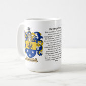 Baumgartner, der Ursprung, die Bedeutung und das Kaffeetasse (Vorderseite Links)