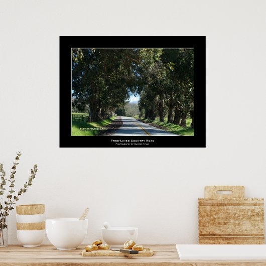 "Baumgebundene Landstraße" Poster (Küche)
