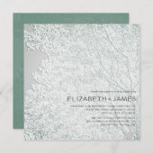 Baumgefühlte einzigartige Hochzeit mit Embossed © Einladung (Vorne/Hinten)