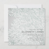 Baumgefühlte einzigartige Hochzeit mit Embossed © Einladung (Vorderseite)