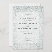 Baumgefühlte einzigartige Hochzeit mit Embossed © Einladung (Vorderseite)