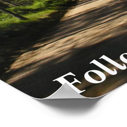 Baumgesäumtes Schotterposter Poster (Ecke)