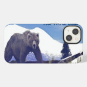 Baumgrenze-Grizzlybär iPhone Hülle (Rückseite (Horizontal))