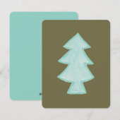 Baumgrüßkarte Hand gezeichnet Feiertagskarte (Vorne/Hinten)