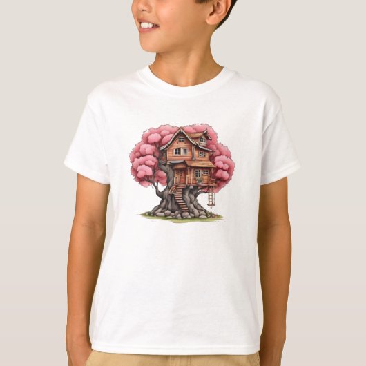 Baumhaus in Kirschbaum T-Shirt (Vorderseite)