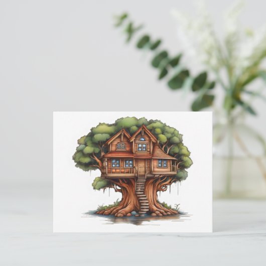 Baumhaus in Rotholz Postkarte (Stehend Vorderseite)