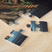 Baumhaus in Sagopalm mit Lichtern Puzzle (Seite)