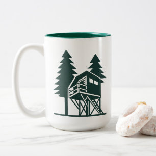 Baumhaus-Kaffeetasse Zweifarbige Tasse