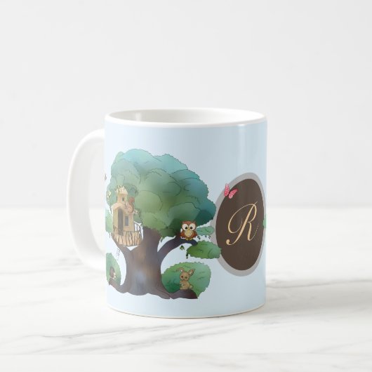 Baumhaus, personalisiert kaffeetasse (Vorderseite Links)