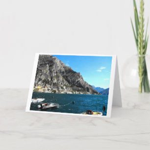 Baumhäuser von Lemon am Ufer des Gardasees Feiertagskarte