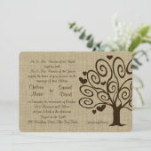 Baumheer-Hochzeit Einladung (Stehend Vorderseite)