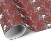Baumherbstsaison Red Brown Herbstleaves Geschenkpapier (Rolleneckpunkt)
