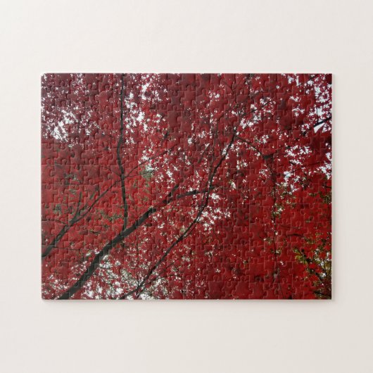 Baumherbstsaison Red Brown Herbstleaves Puzzle (Horizontal)