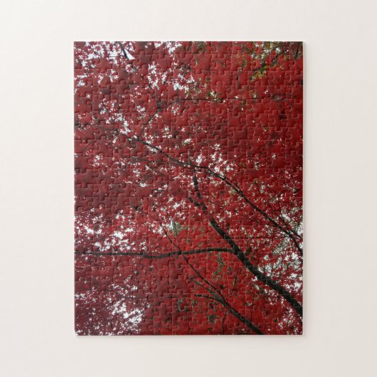 Baumherbstsaison Red Brown Herbstleaves Puzzle (Vertikal)