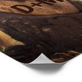 Baumherz mit individuell anpassbaren Initialen Poster (Ecke)