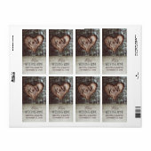 Baumherz rustikale Trauweinetiketten (Vorne)