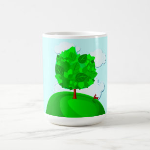Baumhintergrund, Tasse