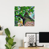 "Baumhug" farbiges Wasserfarbenposter Poster (Heimbüro)