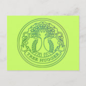 Baumhugger, hippy-Abzeichen Postkarte (Vorderseite)