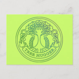 Baumhugger, hippy-Abzeichen Postkarte