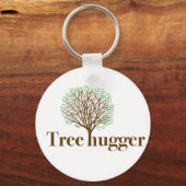 Baumhugger mit Baumdiagramm Schlüsselanhänger (Vorderseite)