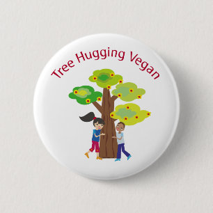Baumhugging Vegan Button