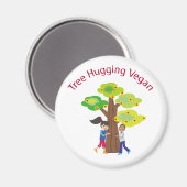 Baumhugging Vegan Magnet (Vorderseite/Rückseite)