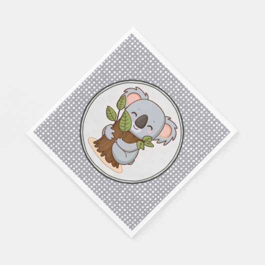 Baumhugginger Koalagebär Serviette (Ecke)