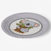 Baumhuggingkaolbär Pappteller (Schrägansicht)