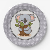 Baumhuggingkaolbär Pappteller (Vorderseite)