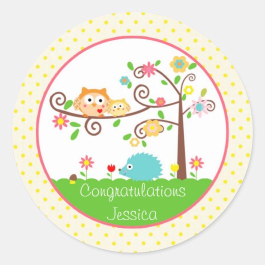 Baumhüllen Runder Aufkleber (Vorderseite)