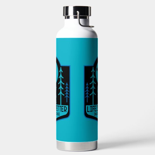 Baumhütten zurück zur Schule Trinkflasche (links)