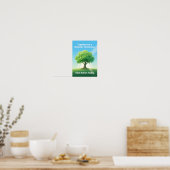 Baumillustration für Umweltbewusstsein Grüne Erde Poster (Küche)