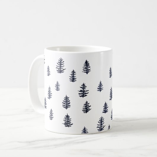 BaumIllustration Muster Gebirge Kaffeetasse (Vorderseite Links)