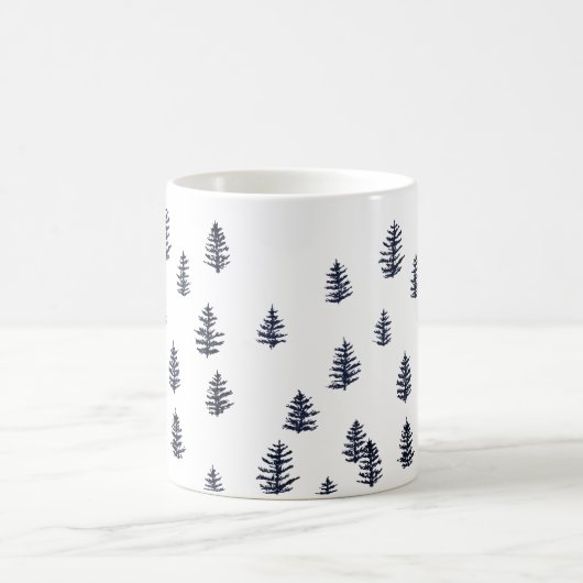 BaumIllustration Muster Gebirge Kaffeetasse (Mittel)
