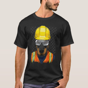 Baumitarbeiter Dobermann Pinscher Arbeiter Haustie T-Shirt