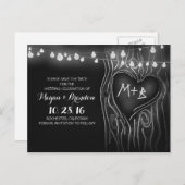Baumkartonleuchten Save the Date Postkarten (Vorne/Hinten)