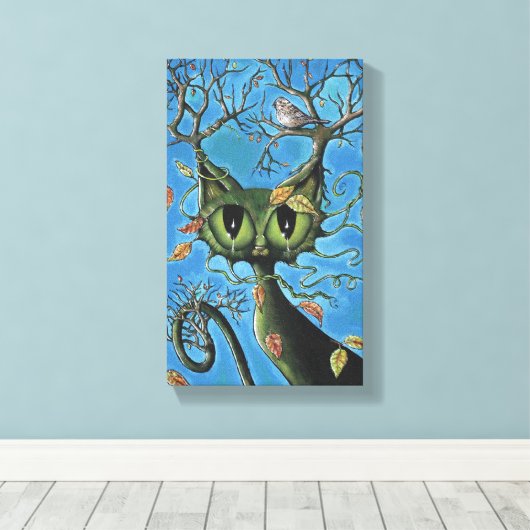 Baumkatzengepackte Leinwand (Insitu (Holzboden))