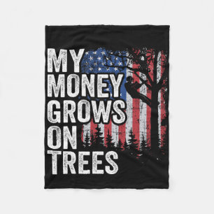 Baumkletterer Amerikanische Flagge Arborist Mein G Fleecedecke