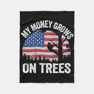 Baumkletterer Amerikanische Flagge Arborist Mein G Fleecedecke