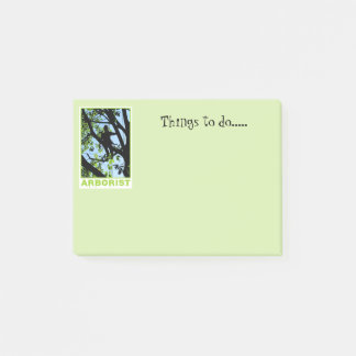 Baumkletterer-Silhouette: Baumpfleger Post-it Klebezettel