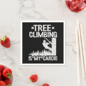 Baumklettern ist mein Cardio Funny Arborist Gesche Serviette (Beispiel)